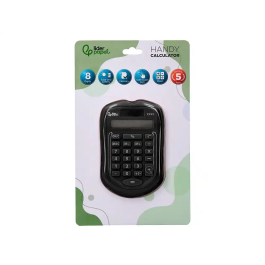 Liderpapel xf43 Calculadora de Bolsillo 8 Dígitos Solar y Pilas Color Negro 94x59,5x10,5mm