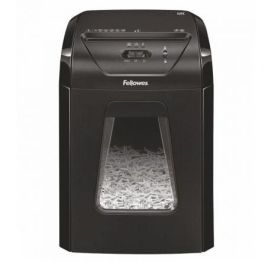 Fellowes 12C Destructora de Papel Corte Partículas 4x40mm P-4 para 12 Hojas, Papelera 19L, Grapas y Tarjetas, Hogar/Oficina Negra