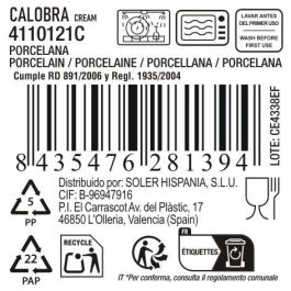 La Mediterranea Bandeja "Calobra" Crema 31 cm x 17.3 cm (24 Unidades)