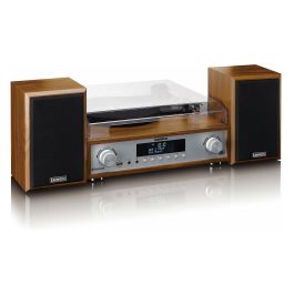Lenco MC-160WD Tocadiscos de Madera con Bluetooth, Radio DAB+/FM y Reproductor MP3