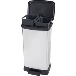 Papelera Duo Rectángulo - DECO BIN - CURVER - 46L (23+23L) - Doble compartimento - 39 x 29 x 72 cm - Gris metalizado Precio: 85.88999991. SKU: B1C3Z3TERA