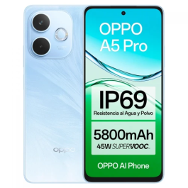 Oppo A5 PRO Smartphone Azul 256GB 8GB RAM 50MP Cámara + Funda Precio: 260.58999956. SKU: B16GCWHSAW