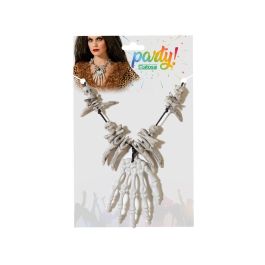Collar Con Manos Esqueléticas Y Huesos En Tonos Gris Piedra Para Cavernícola Collar Con Manos Esqueléticas Y Huesos En Tonos Gris Piedra Para Cavernícola