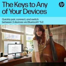 HP 355 Teclado Inalámbrico Bluetooth Compacto Multi-dispositivo para PC, Portátil, Tablet, Móvil y Trabajo Híbrido