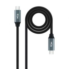Cable USB 3.2 Tipo-C Nanocable 10.01.4301 5A 100W/ USB Tipo-C Macho - USB Tipo-C Macho/ 1m/ Gris y Negro Cable USB 3.2 Tipo-C Nanocable 10.01.4301 5A 100W/ USB Tipo-C Macho - USB Tipo-C Macho/ 1m/ Gris y Negro