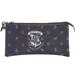 Karactermania Harry Potter Hogwarts Estuche Portatodo Triple Fan Negro 11x23x7 cm
