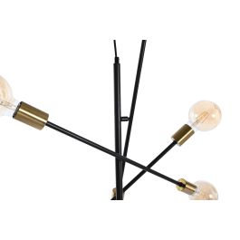 DKD Home Decor Lámpara Techo Moderno Negro Dorado 52 x 50 x 60 cm