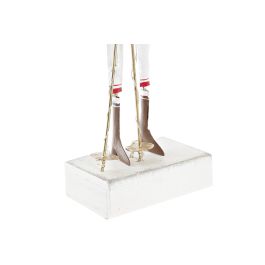 DKD Home Decor Figura Decorativa de Navidad Reno Fantasía con Iluminación LED y Cuerpo MDF (4 Unidades Surtidas) 4x30x8 cm