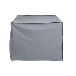 DKD Home Decor Funda Protectora para Sillón de Jardín Exterior de Poliéster 600 Deniers, Color Gris Oscuro, Medidas 100x100x80 cm