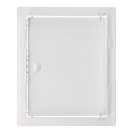 Tapa de registro rectangular empotrable acero 20x25cm blanca