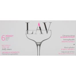 Lav Set 6 Copas de Champagne Misket 235 cc (4 Cajas)