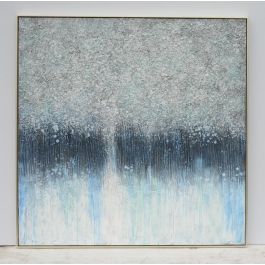 DKD Home Decor Cuadro Moderno Abstracto Azul Plateado Lienzo y PS 130 x 5 x 130 cm Precio: 151.94999952. SKU: S3028591