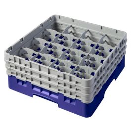 CAMBRO - 16S638-186 - Cesta de lavado 16 comp. 3 alturas - 10,9 cm Ø máx. - alt. máx. 17,6 cm - 50 x 50 x 22,5 cm - Azul marino Precio: 68.68999995. SKU: B1DMH8DXPV