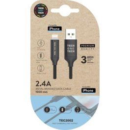 Cable Tech-One-Tech Usb-Lightning Alto Rendimiento 2,4A Negro 1 M. Precio: 3.50000002. SKU: B17TXHZ59B