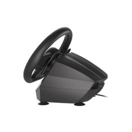 GENESIS Volante + Pedales Seaborg 400 Negro, Plata USB para Nintendo Switch, PC, PlayStation 4, Playstation 3, Xbox 360, Xbox One, Xbox One S, Xbox One X