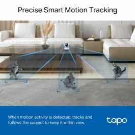 Tp - link Tapo TC72 Cámara Seguridad WiFi 360° 2K, Visión Nocturna, Detección IA, Alarma Luz/Sonido, Control Voz