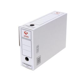 Grafoplás Caja Archivo Definitivo Folio Cartón FSC Blanco Pack 10 Unidades