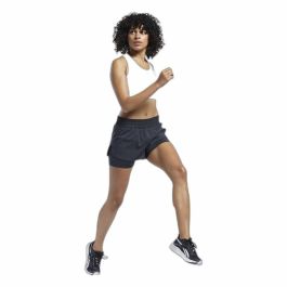 Pantalones Cortos Deportivos para Mujer Reebok Wor Run 2 In 1 Short Negro