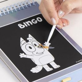 Cerdá Set de Papelería Scratch Book Bluey Infantil, color azul, ideal para niños a partir de 3 años, 14x20.5x1 cm