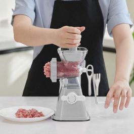 Quttin Picadora de Carne con Manivela 13.5 cm Ancho x 23.8 cm Alto x 13.5 cm Largo