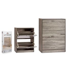 Giftdecor Zapatero Madera 2 Pisos Color Gris Oscuro 60x80x24 cm Precio: 39.58999968. SKU: S3609064