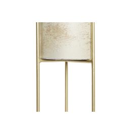 DKD Home Decor Portavela Moderno Bicolor Dorado Cristal y Metal 13 x 41 x 13 cm