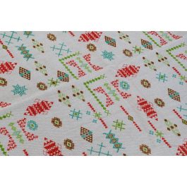 DKD Home Decor Alfombra Boho Blanca de Algodón Bordada con Diseño Ikat, Colección Quais, 230x160 cm (Grosor 0,4 cm, 715 gsm) (2 Unidades)