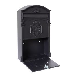 Arregui Buzón Exterior Residencia Mediano (A4) de Aluminio Negro, 26 x 9 x 42 cm, para Correo Individual