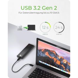 ICY BOX IB-1807MT-C31 Caja Externa USB-C 3.2 para M.2 NVMe SSD con Protección de Escritura