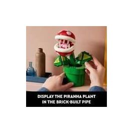 LEGO 71426 Super Mario Planta Piraña: Figura Articulada con Tubo y 2 Piezas, Modelo para Adultos