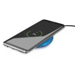 CARGADOR INALÁMBRICO RÁPIDO TRUST URBAN PRIMO10 AZUL - TOCAR Y CARGAR - INDICADOR CARGA LED - PARA SMARTPHONES MÓVILES COMPATIBLES CON CARGA QI