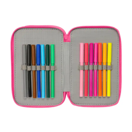 Safta Plumier Escolar Triple 37 Piezas Barbie 195x125x55 mm