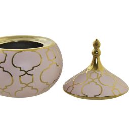 Joyero Oriental DKD Home Decor Rosa Dorado 14 x 17 x 14 cm Joyero Oriental DKD Home Decor Rosa Dorado 14 x 17 x 14 cm