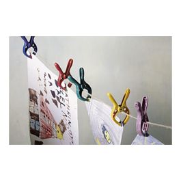 Wolfcraft Pinza Mini de Resorte Microfix, 20 mm, Para Maquetas y Fijación Precisa de Objetos Delicados, Colores Surtidos