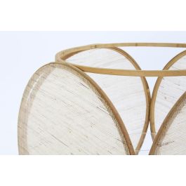 DKD Home Decor Portavela Oriental de Bambú y Cristal, Marrón - Colección Yejun, 42 cm Ancho x 55 cm Alto x 42 cm Fondo