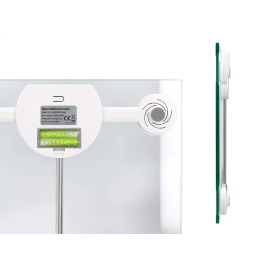 Q-connect Báscula de Baño Digital KF19060, Precisión 100g, Capacidad 180kg, Pantalla LCD, 300x300x22mm