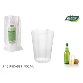 Algon Set 15 Vasos Sidra PP 500 ml 9 x 9 x 12.5 cm (20 Unidades) Precio: 51.49999943. SKU: B1CEXMCN8M