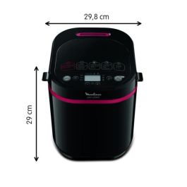 MOULINEX - Pleasure bread 1kg-bread machine 17 programas, color negro y morado - OW220830