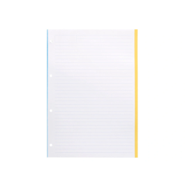 Antartik Recambio Papel A4 100 Hojas 100gr Rayado Horizontal 4 Taladros Bandas Colores