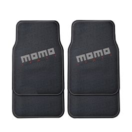 Set Completo 4 Piezas Alfombras Momo Goma Universales Negro Y Gris MOMLCM009BG