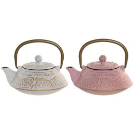 DKD Home Decor Tetera Oriental de Hierro Colado e Inox Rosa y Blanco, 400ml, 13 x 12.5 x 15 cm (2 Unidades) Precio: 33.7900002. SKU: B1HBW4S8Z8