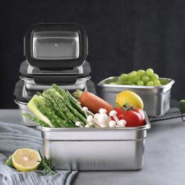 Quttin Molde de Acero para Fiambre 1.8 L, Apto para Microondas y Horno, Dimensiones 23 x 18 x 9 cm (12 Unidades)