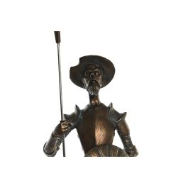 DKD Home Decor Figura Decorativa de Don Quijote, Estilo Tradicional, Fabricada en Resina Cobriza, 10 x 10 x 48 cm