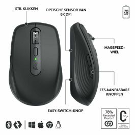 Logitech MX Anywhere 3S for Business Performance Ratón Inalámbrico 8000 DPI en Cristal, Clic Silencioso, MagSpeed, Logi Bolt Logitech MX Anywhere 3S for Business Performance Ratón Inalámbrico 8000 DPI en Cristal, Clic Silencioso, MagSpeed, Logi Bolt
