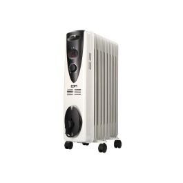 Edm Radiador de aceite 2000W 9 elementos con termostato y protección contra sobrecalentamiento