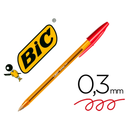 Bic Bolígrafo Cristal Original Fine Rojo Caja 50 Unidades