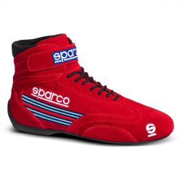 Sparco S00128741MRRS Botas de Carrera Top Martini Racing Rojas Talla 41 con Parte Superior de Ante Suave y Cierre Velcro, FIA 8856-2018