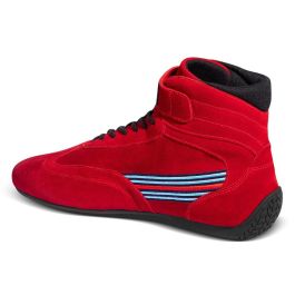Sparco S00128741MRRS Botas de Carrera Top Martini Racing Rojas Talla 41 con Parte Superior de Ante Suave y Cierre Velcro, FIA 8856-2018