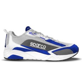 Sparco S-Lane Botines Ocio Gamuza y Malla Transpirables Suela Acolchada Forro Café Anti-olor Talla 40 Azul-Blanco S00129240AZBI