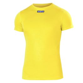 Sparco S002204GF0XS Camiseta B-Rookie 100% Algodón Amarilla Talla XS para Motorsport y Karting. Confortable y Lavable.